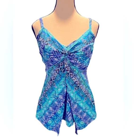 Miraclesuit Love Knot Tankini Top – Blue Curacao – Size 10 – NWT - Picture 2 of 6